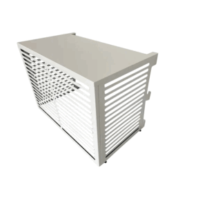 Suojakotelo ulkoyksikölle valkoinen metalli parvekemalli